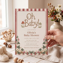Invitación de Baby Shower Caprichosa Rústica con R