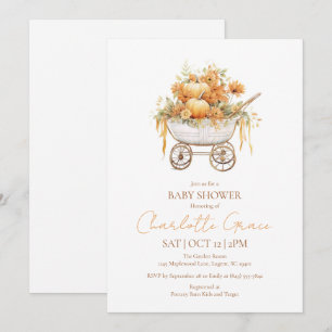 Invitación de Baby Shower Carruaje de Calabaza