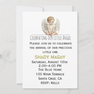 Invitación de Baby Shower Celebrando a Nuestro Peq
