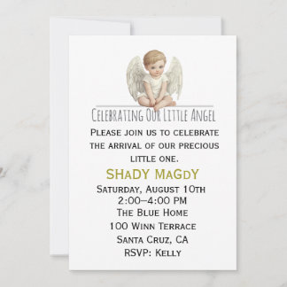 Invitación de Baby Shower Celebrando a Nuestro Peq