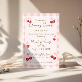 Invitación de Baby Shower Cherry Sweet