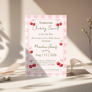 Invitación de Baby Shower Cherry Sweet