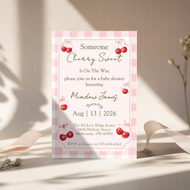 Invitación de Baby Shower Cherry Sweet (Subido por el creador)