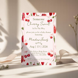 Invitación de Baby Shower Cherry Sweet