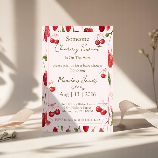 Invitación de Baby Shower Cherry Sweet (Subido por el creador)