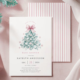 Invitación de Baby Shower Chica Navidades de invie