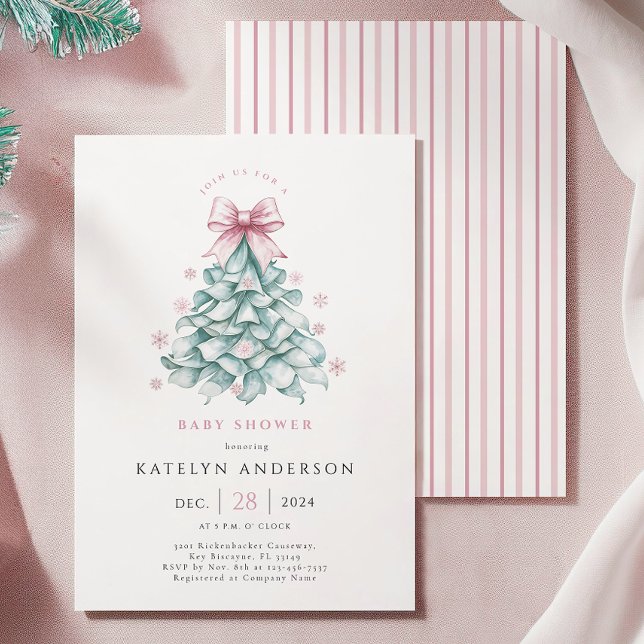 Invitación de Baby Shower Chica Navidades de invie (Subido por el creador)
