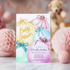 Invitación de Baby Shower Chica Navidades de invie