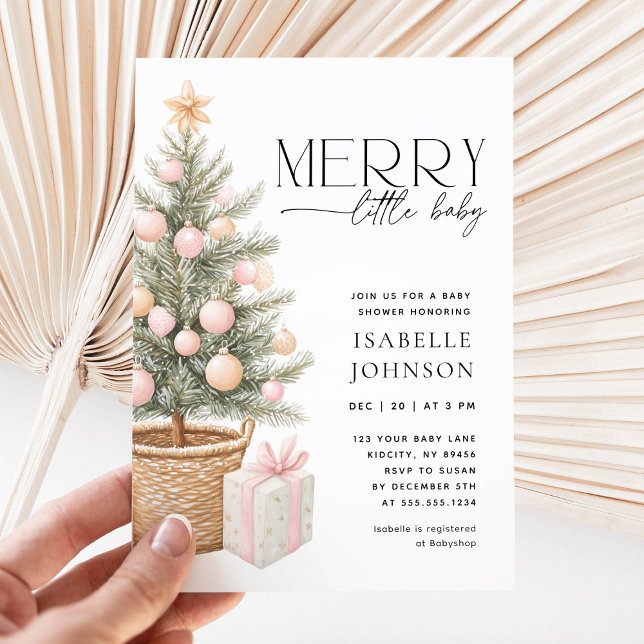 Invitación de Baby Shower Chica Navidades de invie (Subido por el creador)