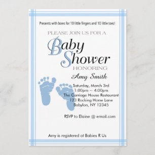 Invitación de Baby Shower - Chico