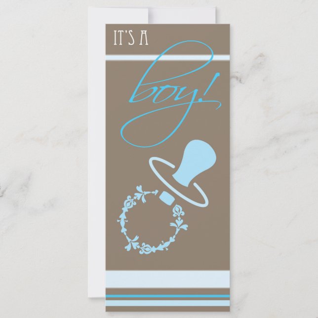 Invitación de Baby Shower - Chico (Anverso)