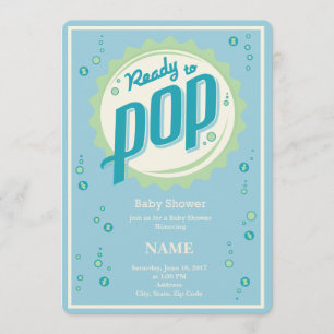 Invitación de Baby Shower (chico) - Listo para pop