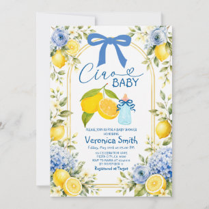 Invitación de Baby Shower Ciao Baby Lemon Baby