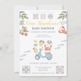 Invitación de Baby Shower Ciao Bambino Costa de Am