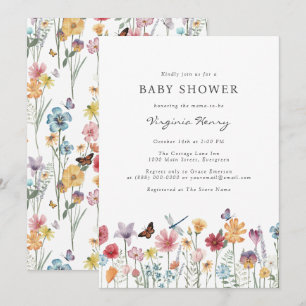 Invitación de Baby Shower Colorida