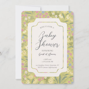 Invitación de Baby Shower Colorida Floral Petunia