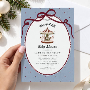 Invitación de Baby Shower con Arco de Carrusel Peq