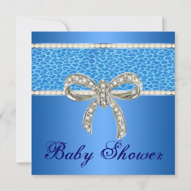 Invitación de Baby Shower con Arco de Diamantes Le (Anverso)