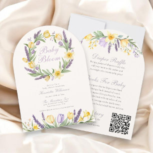 Invitación de Baby Shower con Arco Floral Baby in