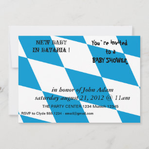Invitación de Baby Shower con bandera de Baviera