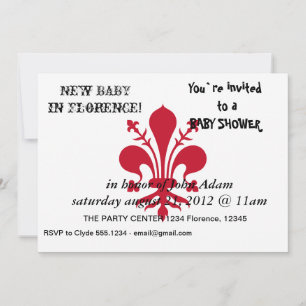 Invitación de Baby Shower con bandera de Florencia