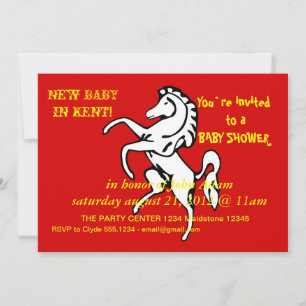 Invitación de Baby Shower con bandera de Kent