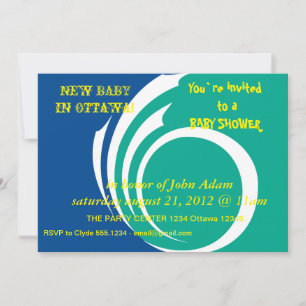 Invitación de Baby Shower con bandera de Ottawa, C