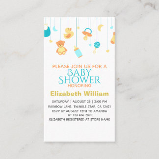 Invitación de Baby Shower con Decoraciones Elegant