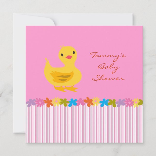 Invitación de Baby Shower con embellecedor (Anverso)