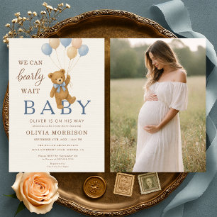 Invitación de Baby Shower con Foto 'Apenas Podemos
