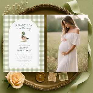 Invitación de Baby Shower con Foto de Pato Silvest