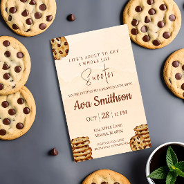 Invitación de Baby Shower con Galletas de Chispas 