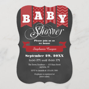 Invitación de Baby Shower con la marca del panel r