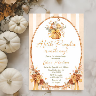 Invitación de Baby Shower con Lazo Floral de Calab