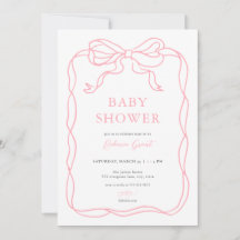 Invitación de Baby Shower con mano verde dibujada