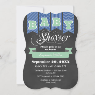 Invitación de Baby Shower con marca de tablero de 