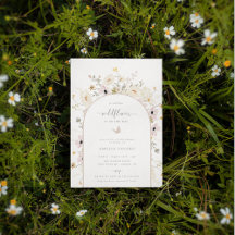 Invitación de Baby Shower con marco de flores silv