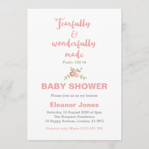 Invitación de Baby Shower con miedo y maravilla