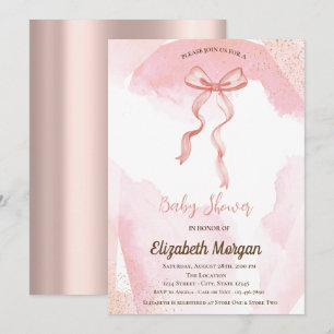 Invitación de Baby Shower con Salpicadura de Pintu