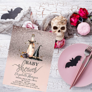 Invitación de Baby Shower con Sombrero de Bruja, R
