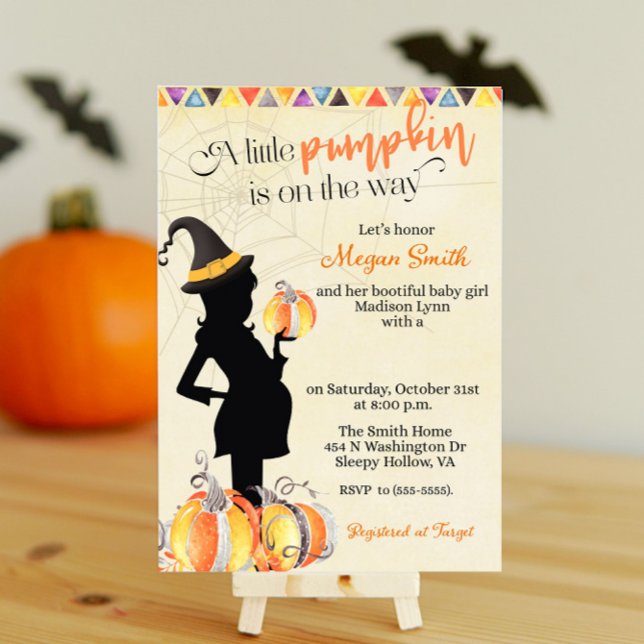 Invitación de Baby Shower con tema de bruja de Hal (Subido por el creador)