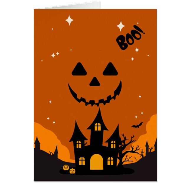 Invitación de Baby Shower con tema de Halloween (Frente)