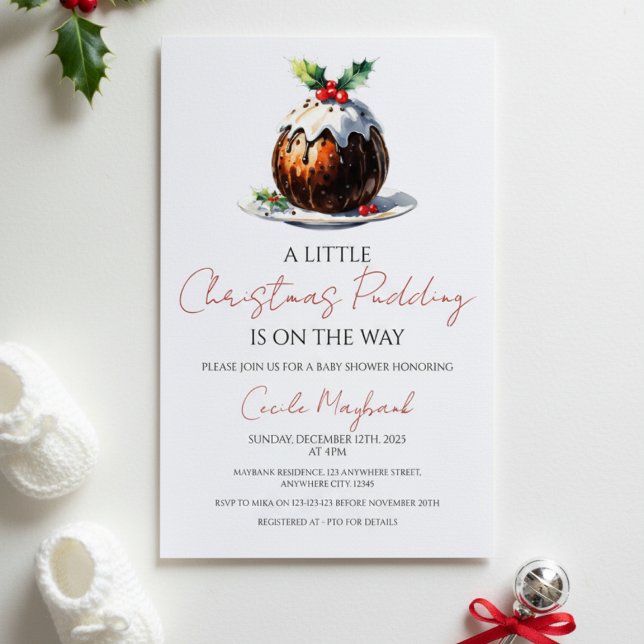 Invitación de Baby Shower con tema de Navidad (Subido por el creador)