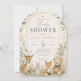 invitación de baby shower con tema de safari
