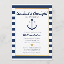 Invitación de Baby Shower con temática náutica - A