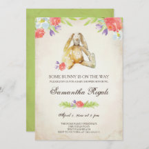 Invitación de Baby Shower ~ Conejo