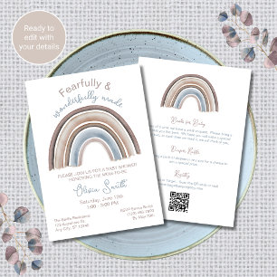 Invitación de Baby Shower Cristiana Arcoíris Todo 