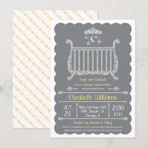 Invitación de Baby Shower — Cuna Elegante