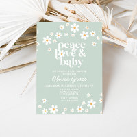 Invitación de Baby Shower Daisy Paz Amor Bebé