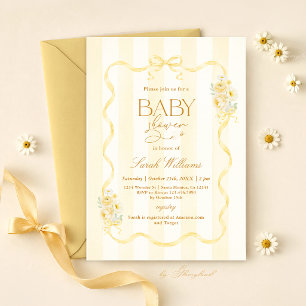Invitación de Baby Shower de Abeja
